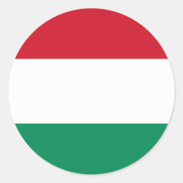 Pegatina Redonda Bandera de Hungría