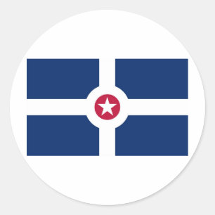 Pegatina Redonda bandera de indianapolis