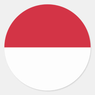 Pegatina Redonda Bandera de Indonesia