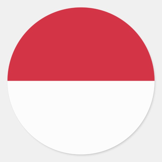 Pegatina Redonda Bandera de Indonesia (indonesia) (Anverso)