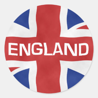 Pegatina Redonda Bandera de Inglaterra del Reino Unido (Reino Unido