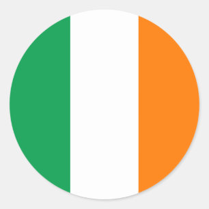 Pegatina Redonda Bandera de Irlanda