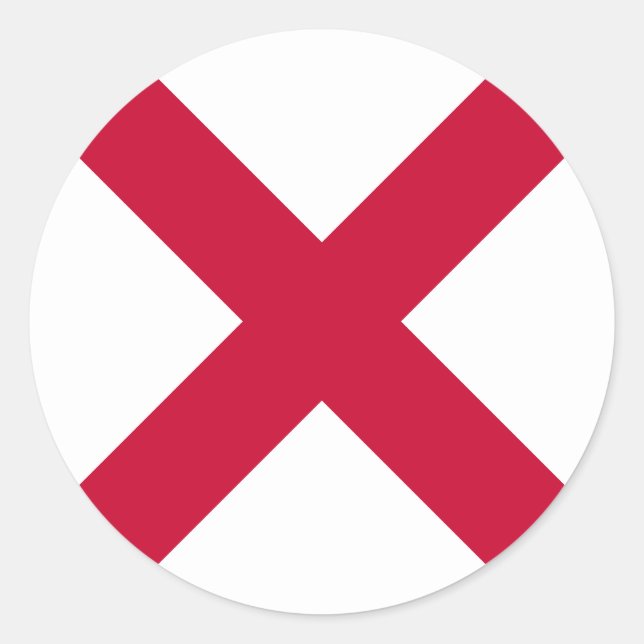 Pegatina Redonda Bandera de Irlanda del Norte (Anverso)