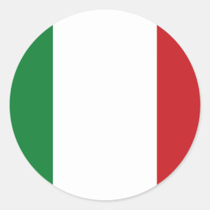 Pegatina Redonda Bandera de Italia