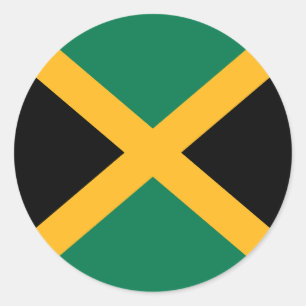 Pegatina Redonda Bandera de Jamaica