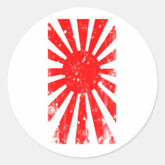 Pegatina Redonda Bandera de Japón