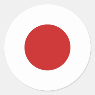 Pegatina Redonda Bandera de Japón