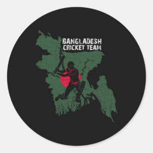 Pegatina Redonda Bandera de jugador de cricket de Ngladesh Jersey M
