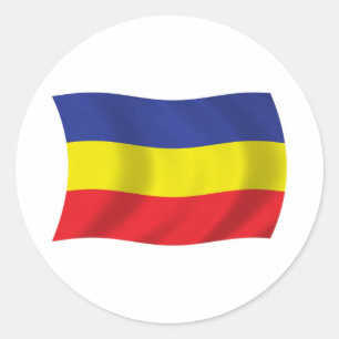 Pegatina Redonda Bandera de Kampuchea Krom Sticker Khmer