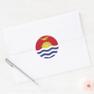 Pegatina Redonda Bandera de Kiribati