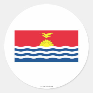 Pegatina Redonda Bandera de Kiribati