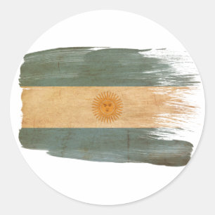 Pegatina Redonda Bandera de la Argentina