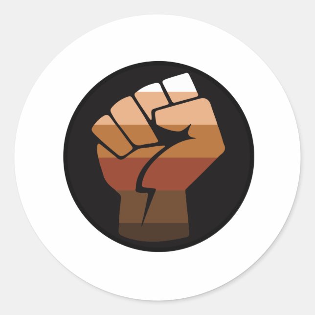 PEGATINA REDONDA BANDERA DE LA CADENA DE POC (Anverso)