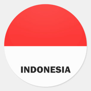 Pegatina Redonda Bandera de la calidad de Indonesia Roundel