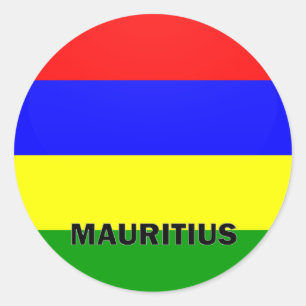 Pegatina Redonda Bandera de la calidad de Mauricio Roundel