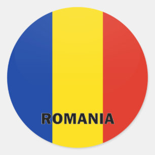 Pegatina Redonda Bandera de la calidad de Rumania Roundel