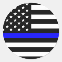 bandera de la delgada línea azul de la policía est