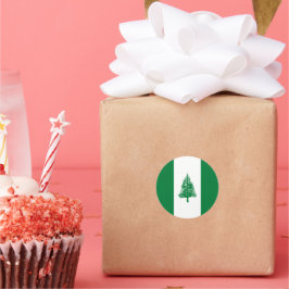 Pegatina Redonda Bandera de la isla Norfolk