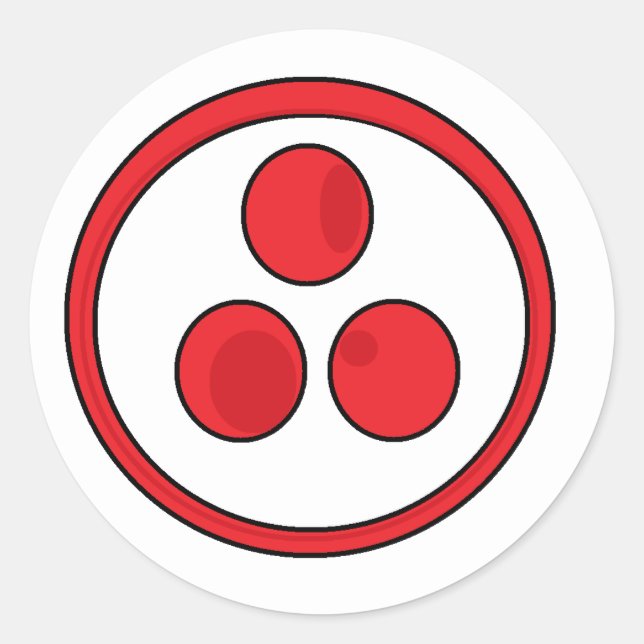 Pegatina Redonda Bandera de la Paz (Anverso)