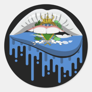 Pegatina Redonda Bandera de la raíz del orgullo de San Marino