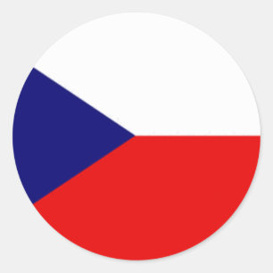 Pegatina Redonda Bandera de la República Checa