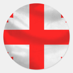 Pegatina Redonda Bandera de la República de Georgia
