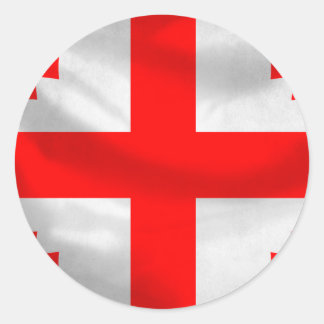 Pegatina Redonda Bandera de la República de Georgia