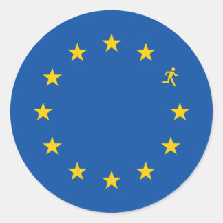 Pegatina Redonda Bandera de la UE Brexit