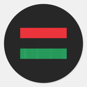Pegatina Redonda Bandera de la Unión Panafricana Mapa Continente Hi