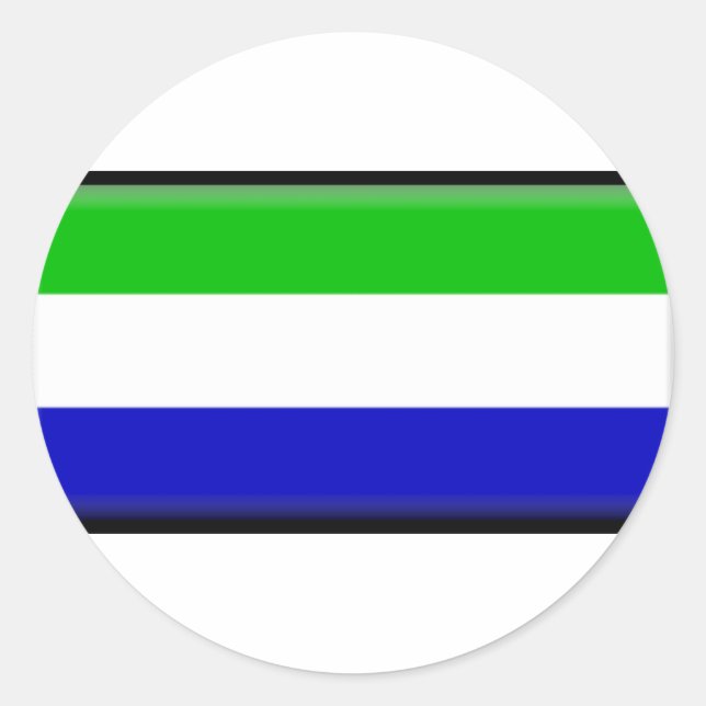 Pegatina Redonda Bandera de las Islas Galápagos (Anverso)