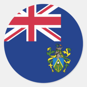 Pegatina Redonda Bandera de las Islas Pitcairn