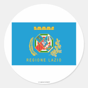 Pegatina Redonda Bandera de Lazio