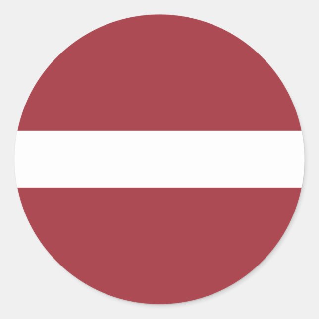 Pegatina Redonda Bandera de Letonia (Anverso)