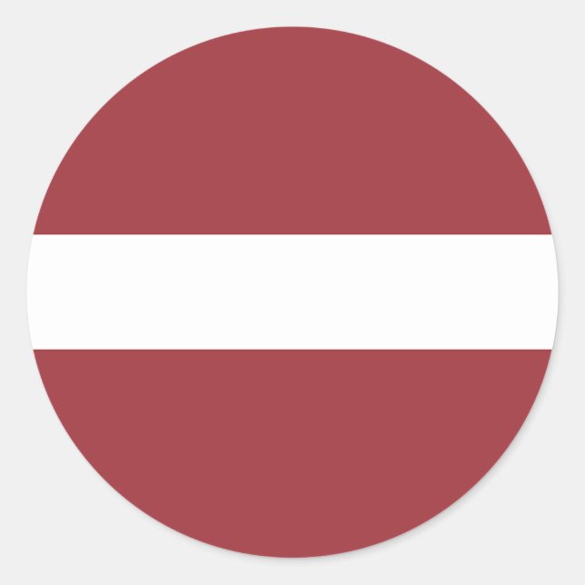 Pegatina Redonda Bandera de Letonia (Anverso)
