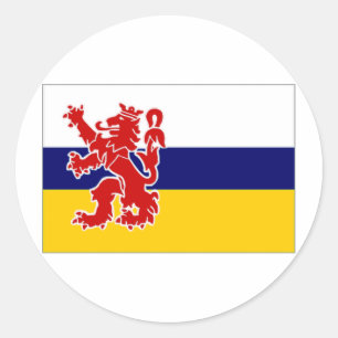 Pegatina Redonda Bandera de Limburgo de los Países Bajos