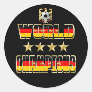 Pegatina Redonda Bandera de los hinchas de Alemania 2014
