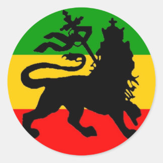 Pegatina Redonda Bandera de los leones