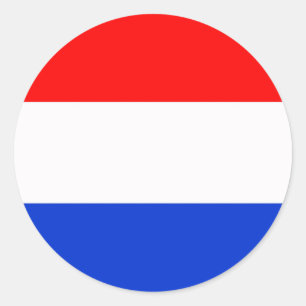 Pegatina Redonda Bandera de los Países Bajos