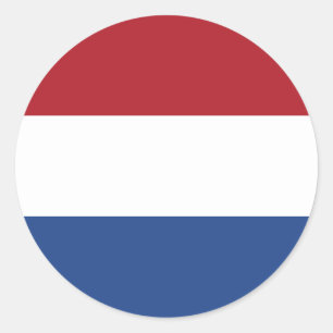 Pegatina Redonda Bandera de los Países Bajos