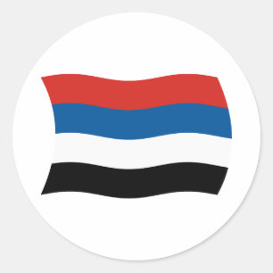 Pegatina Redonda Bandera de los Pueblos Indígenas de Colombia Pegat