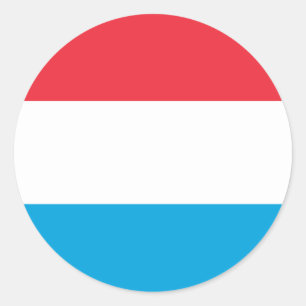 Pegatina Redonda Bandera de Luxemburgo