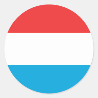 Pegatina Redonda Bandera de Luxemburgo
