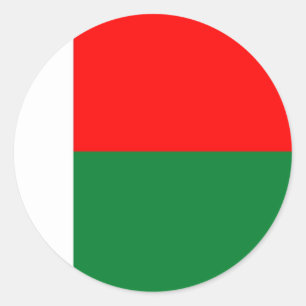Pegatina Redonda Bandera de Madagascar