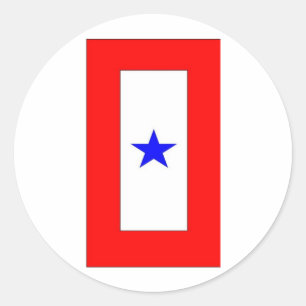 PEGATINA REDONDA BANDERA DE MADRES DE GUERRA 1