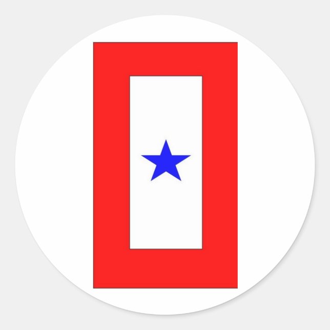 PEGATINA REDONDA BANDERA DE MADRES DE GUERRA 1 (Anverso)