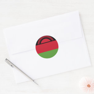 Pegatina Redonda Bandera de Malawi