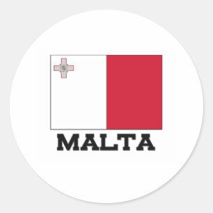 Pegatina Redonda Bandera de Malta