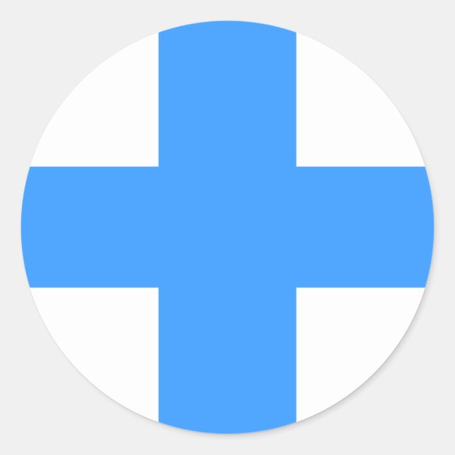 Pegatina Redonda Bandera de Marsella (Anverso)