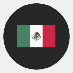 Pegatina Redonda Bandera de México Bolsillo bandera mexicana hijast
