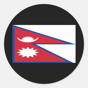 Pegatina Redonda Bandera de Nepal